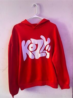 Red Graphic Hoodie Sweatshirt - Unbranded